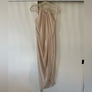 Shona Joy high neck ruched cocktail dress